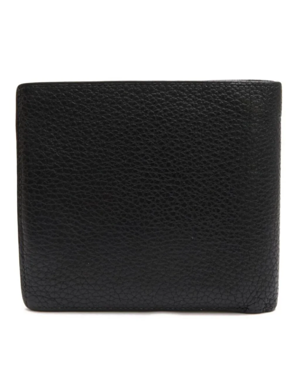 Hermes Wallet Leather Black Copernicus No Coin Purse Billfold Bifold Shrink